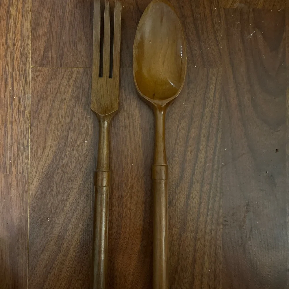 Wooden-like Fork and Spoon Set